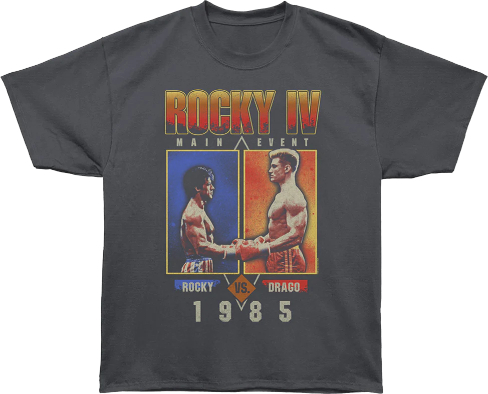 1985 Main Event Rocky vs Drago Rocky IV Oversized T-Shirt