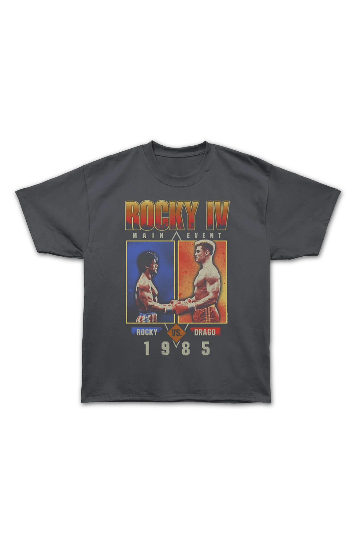 1985 Main Event Rocky vs Drago Rocky IV Oversized T-Shirt - Image 2