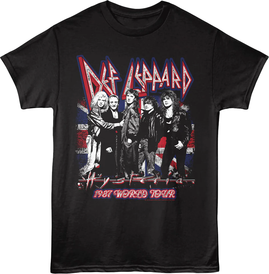1987 Hysteria World Tour Def Leppard T-Shirt