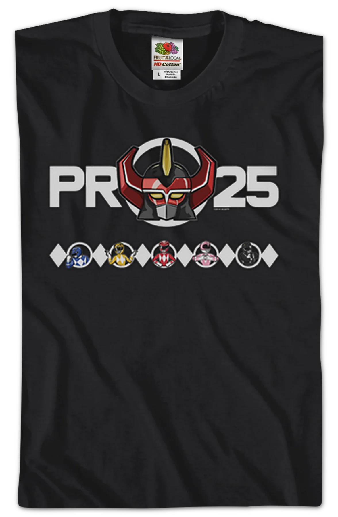 25th Anniversary Mighty Morphin Power Rangers T-Shirt - Image 2
