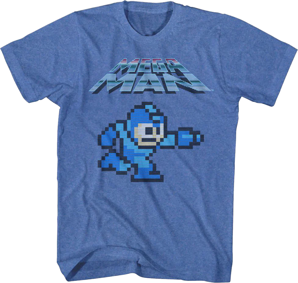 8-Bit Blue Bomber Mega Man T-Shirt