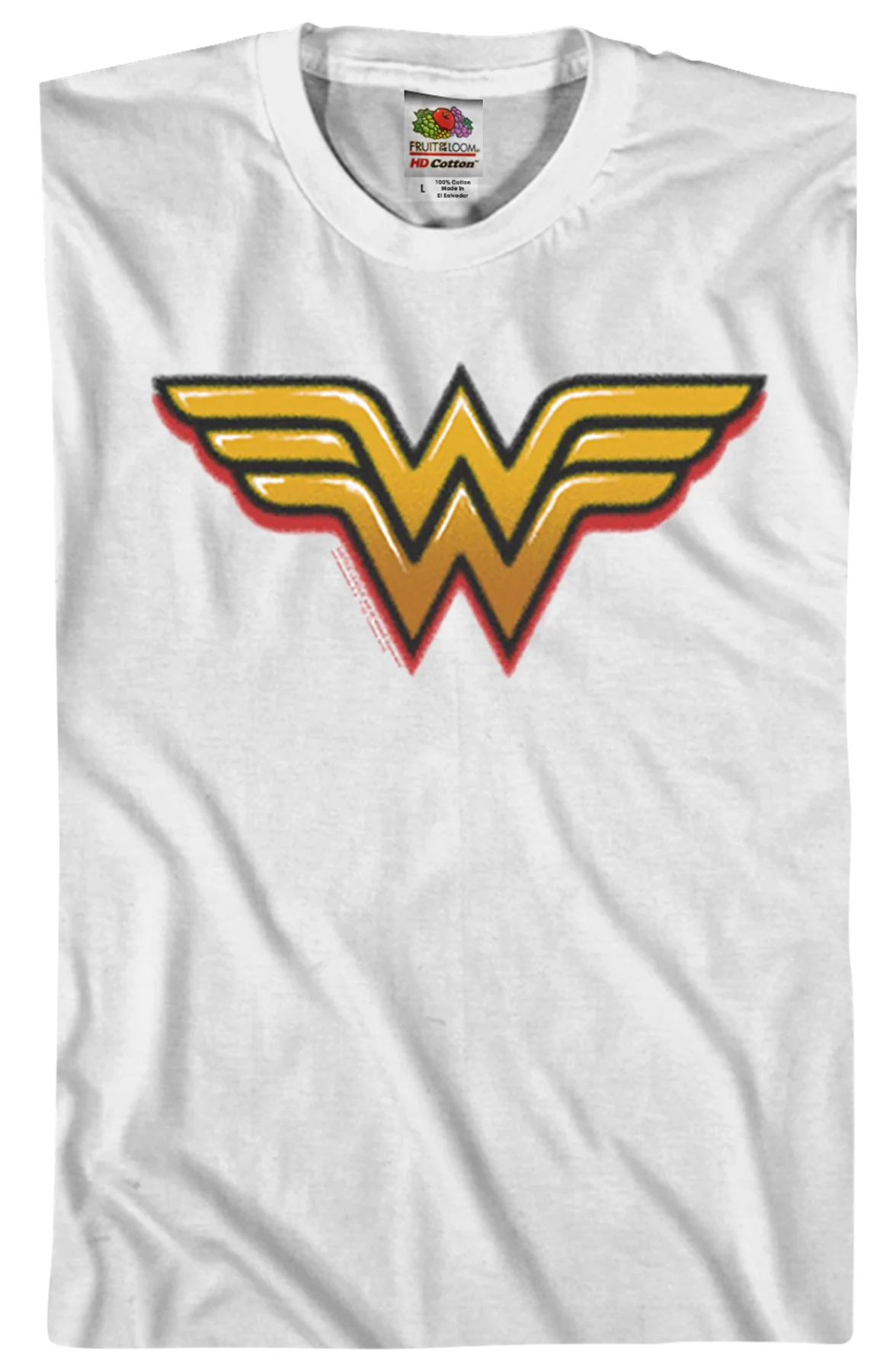 Airbrush Wonder Woman Logo DC Comics T-Shirt - Image 2