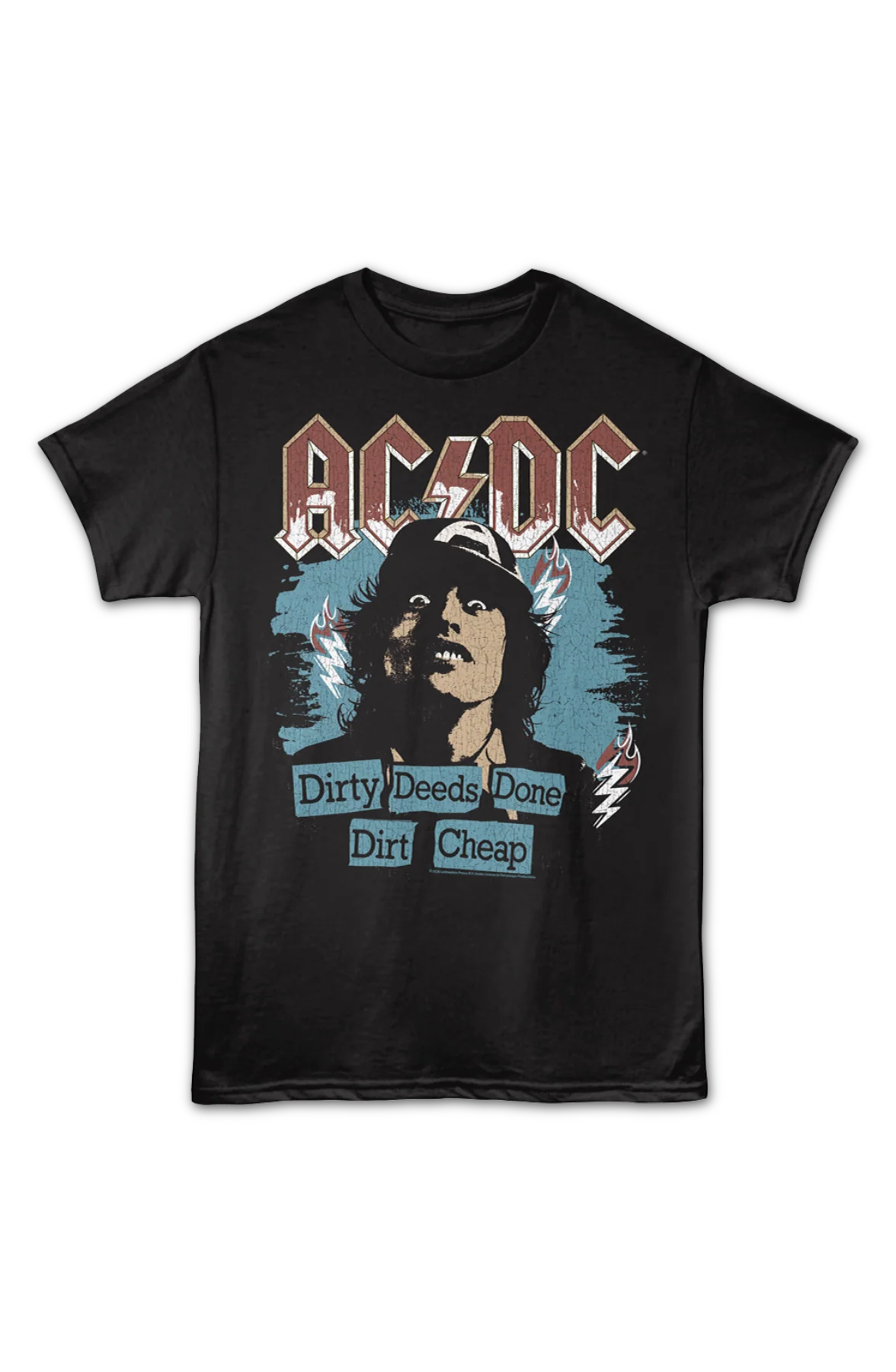Angus Young Dirty Deeds Done Dirt Cheap ACDC T-Shirt - Image 2