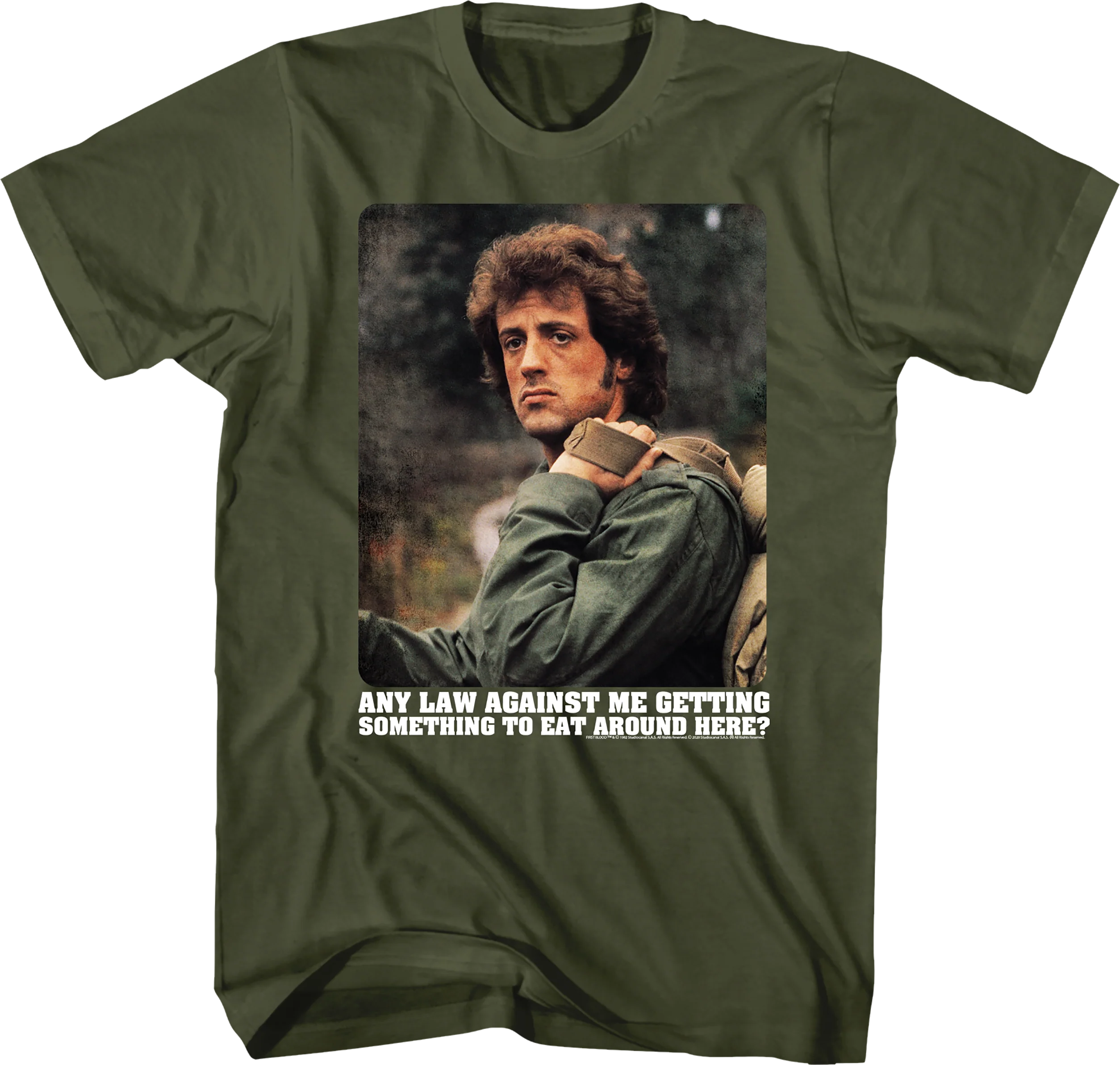 Any Law Against Me Getting Something To Eat Rambo T-Shirt