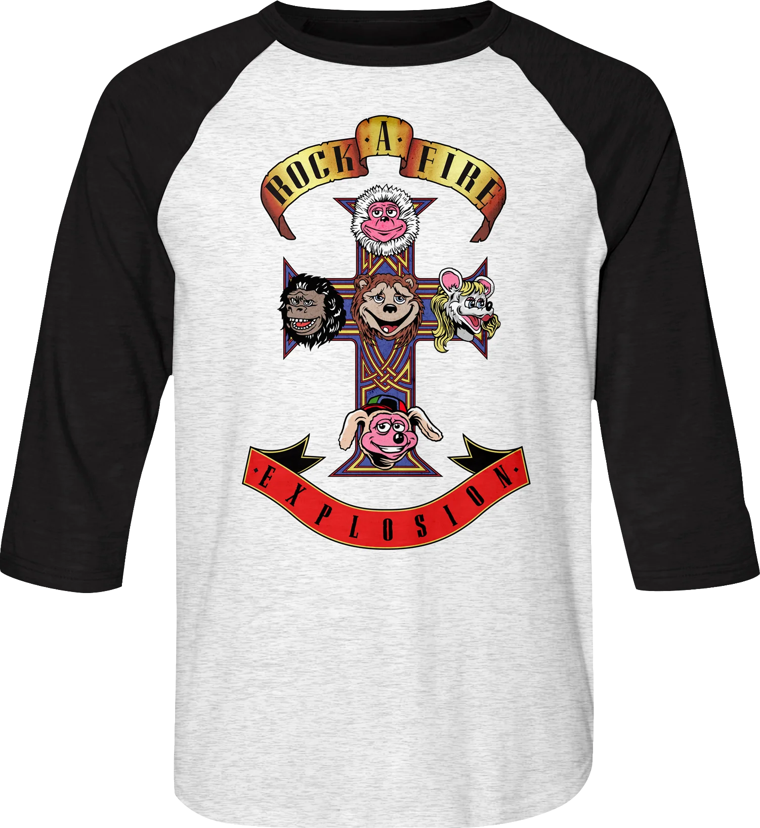 Appetite Rock-afire Explosion Raglan Baseball Shirt
