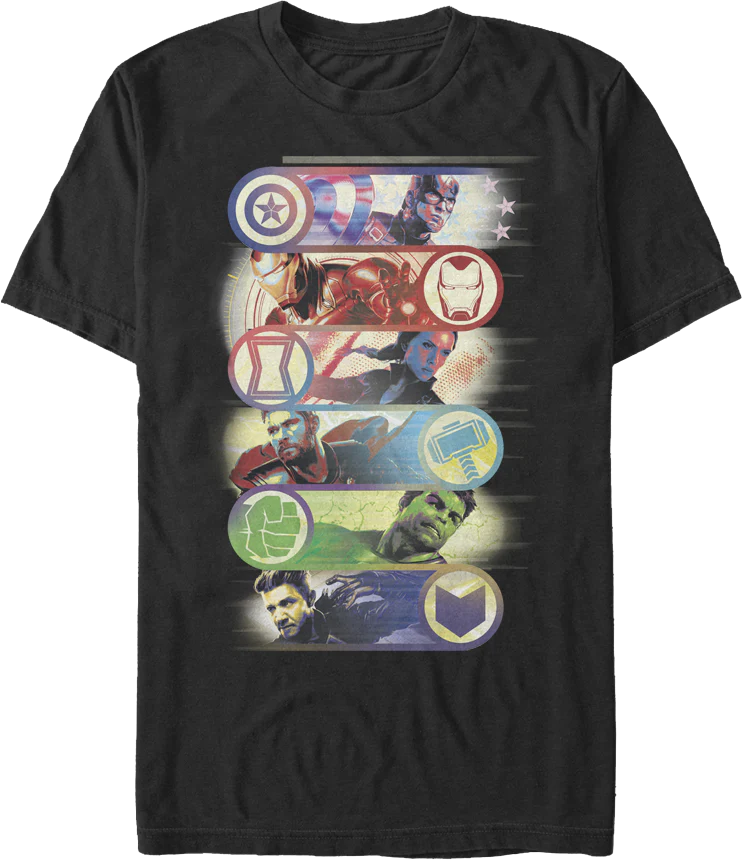 Avengers Logos Marvel Comics T-Shirt