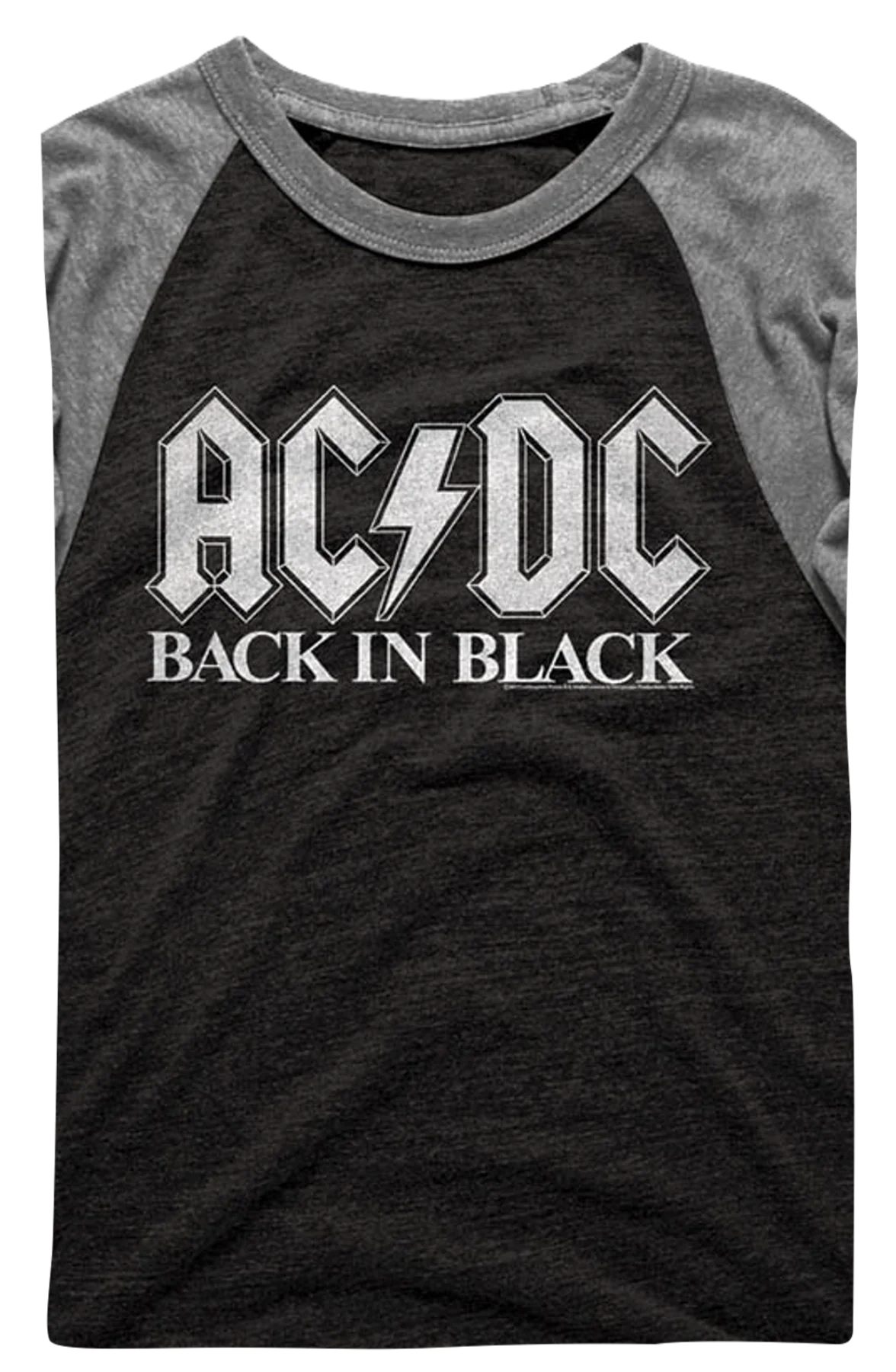 Back In Black ACDC Raglan Baseball Shirt - Image 2