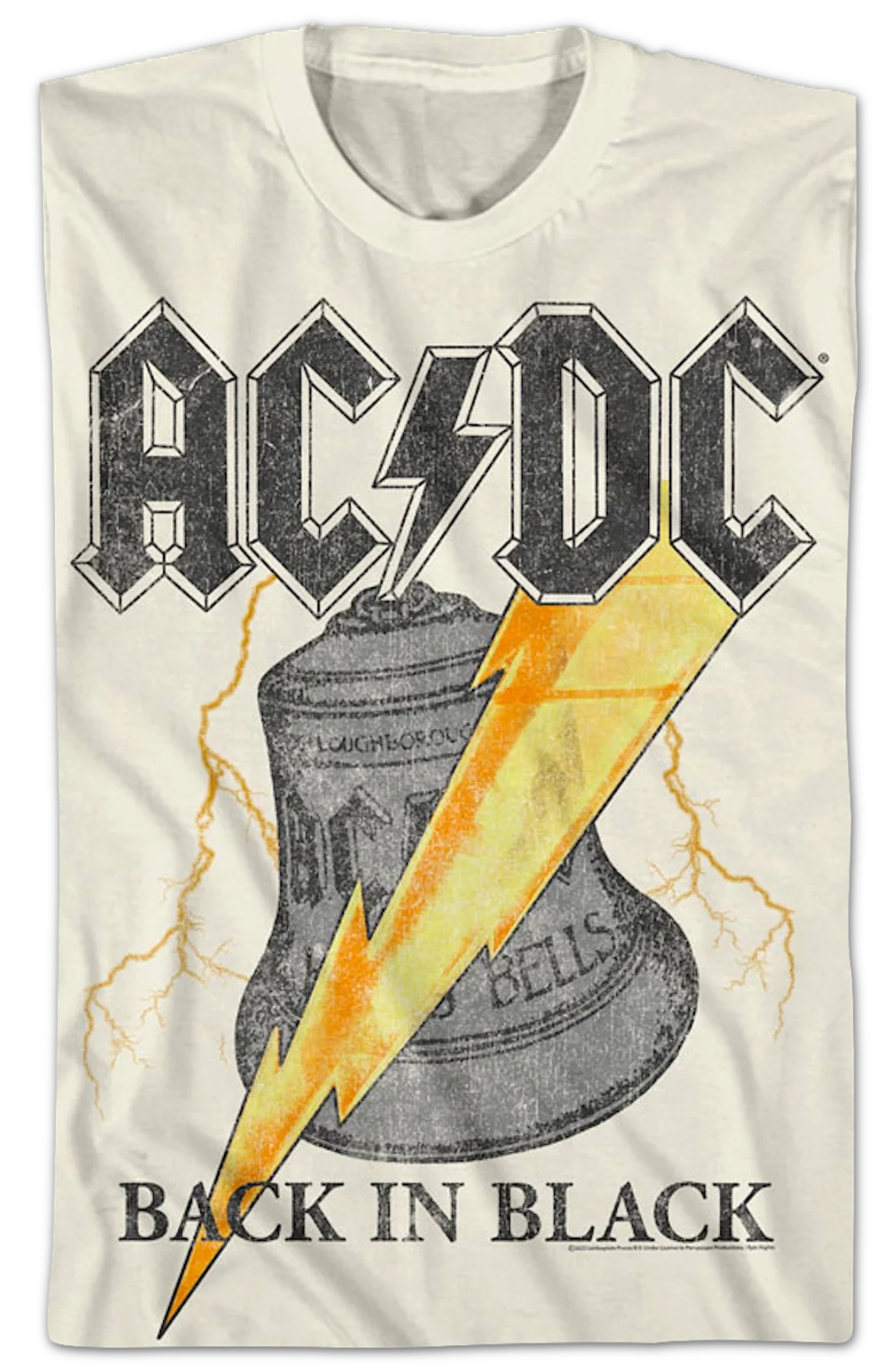 Back In Black Hells Bells Lightning Bolts ACDC Shirt - Image 2