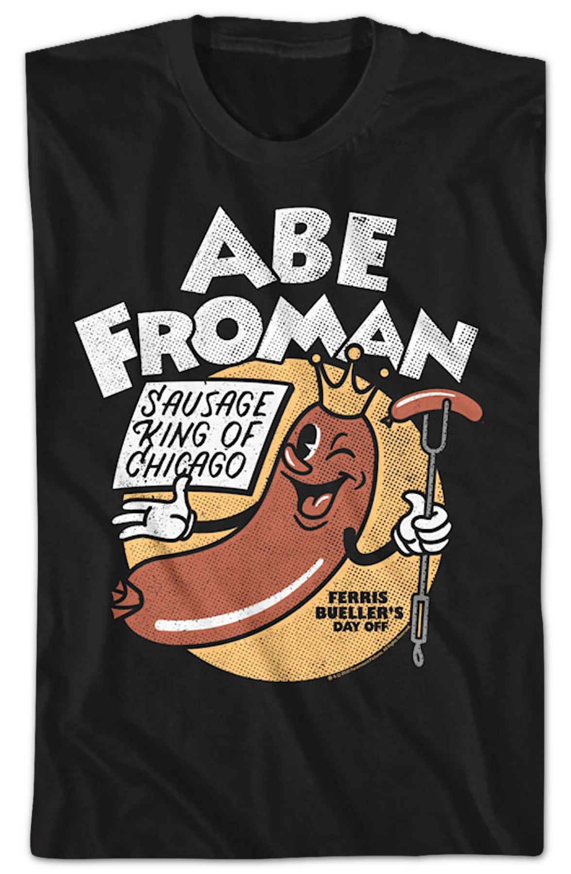 Black Abe Froman Sausage King Ferris Bueller's Day Off T-Shirt - Image 2