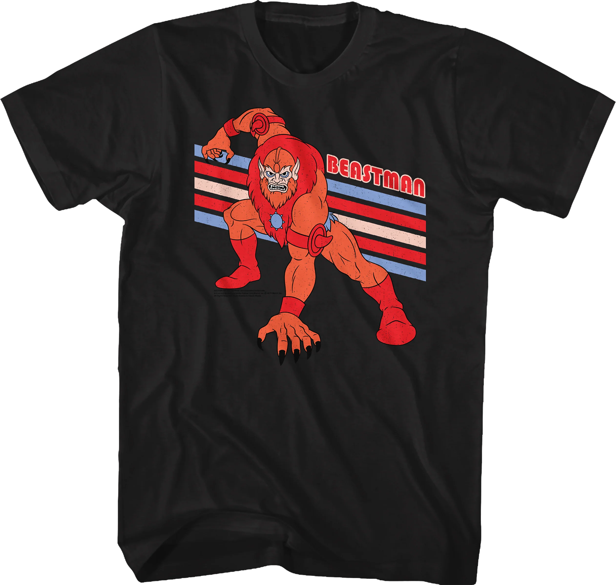 Black Retro Beast Man Masters of the Universe T-Shirt