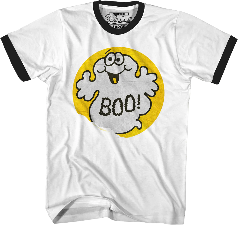 Boo Ghost Scratch & Sniff Sticker T-Shirt - Image 20