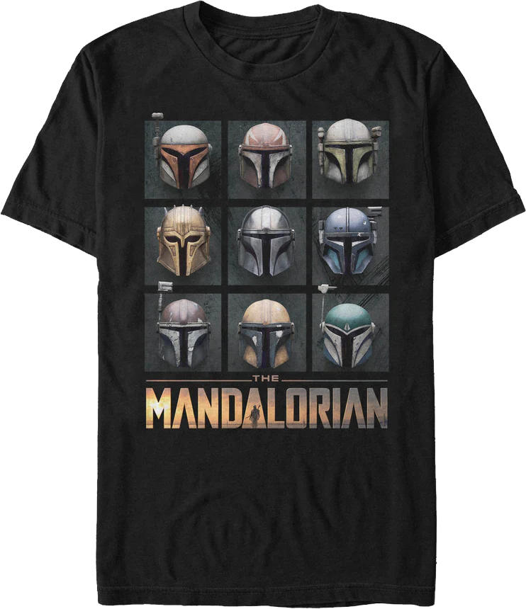 Bounty Hunter Helmets Star Wars The Mandalorian T-Shirt