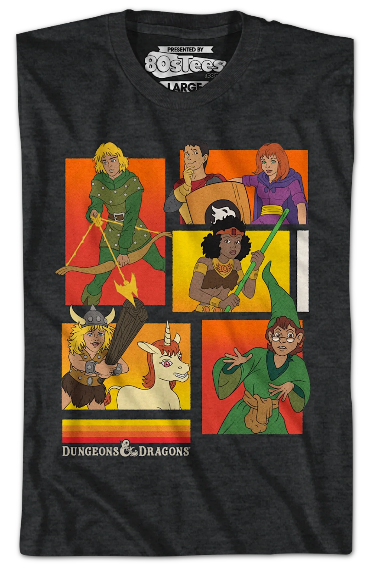 Cartoon Characters Collage Dungeons & Dragons T-Shirt - Image 2