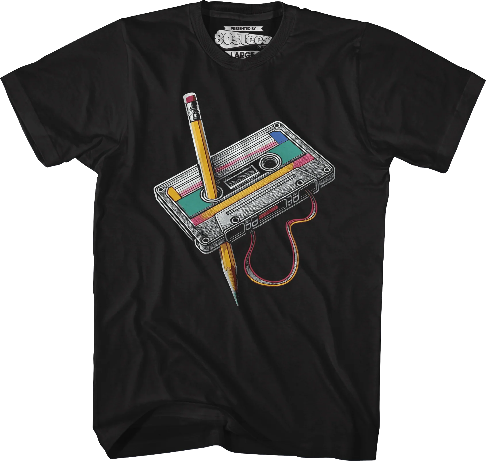 Cassette Tape Rewind T-Shirt - Image 5