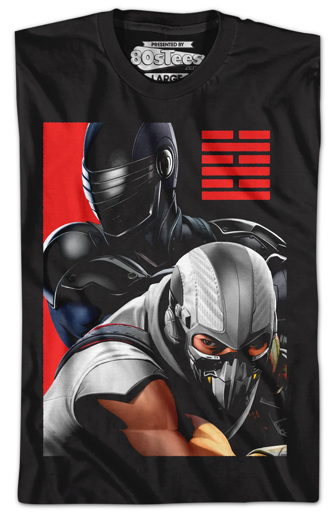 Classified Snake Eyes And Storm Shadow GI Joe T-Shirt - Image 2