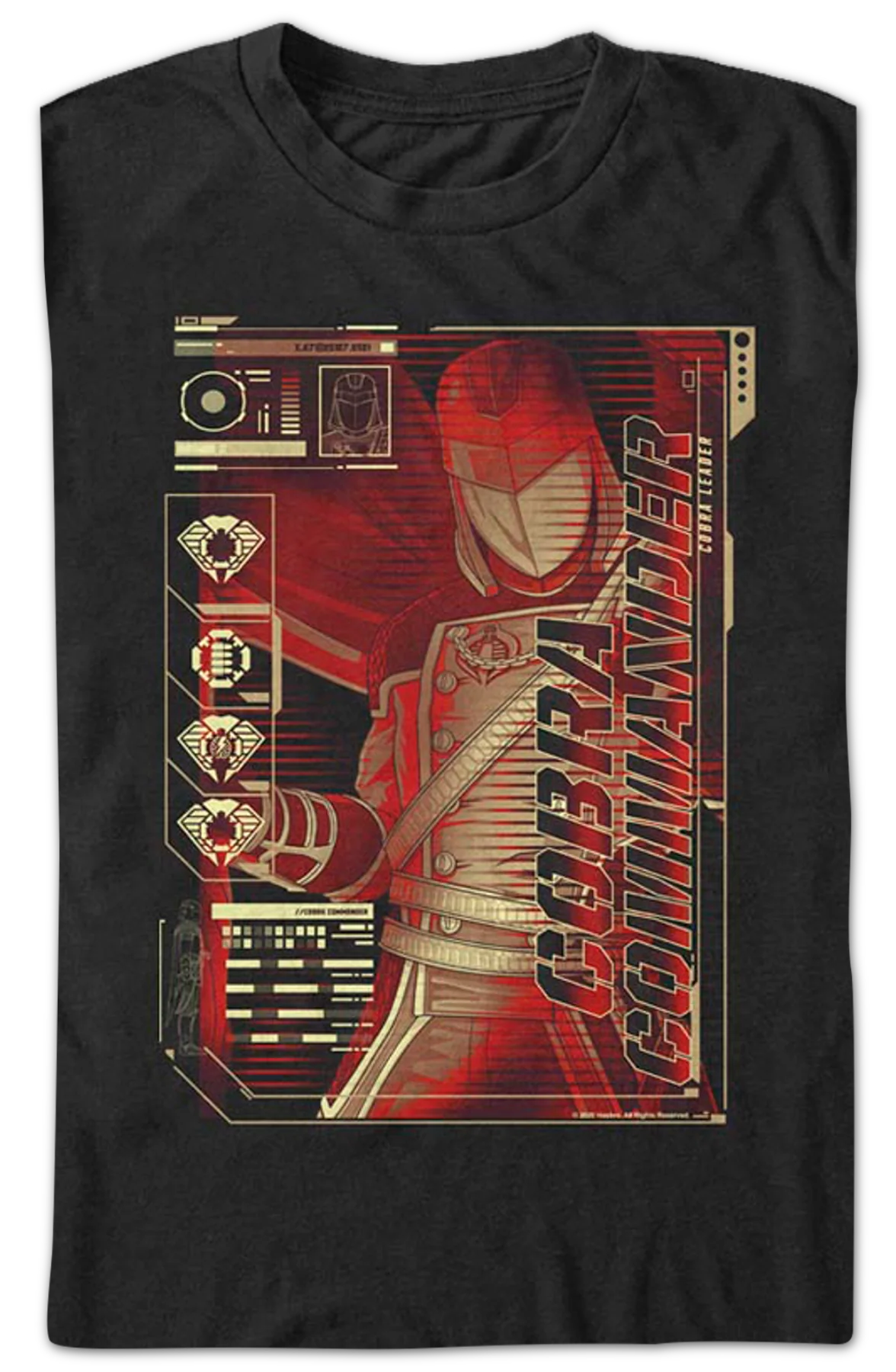 Cobra Commander Schematics GI Joe T-Shirt - Image 2