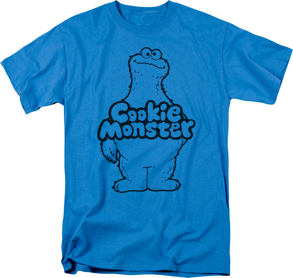 Cookie Monster Sketch Sesame Street T-Shirt
