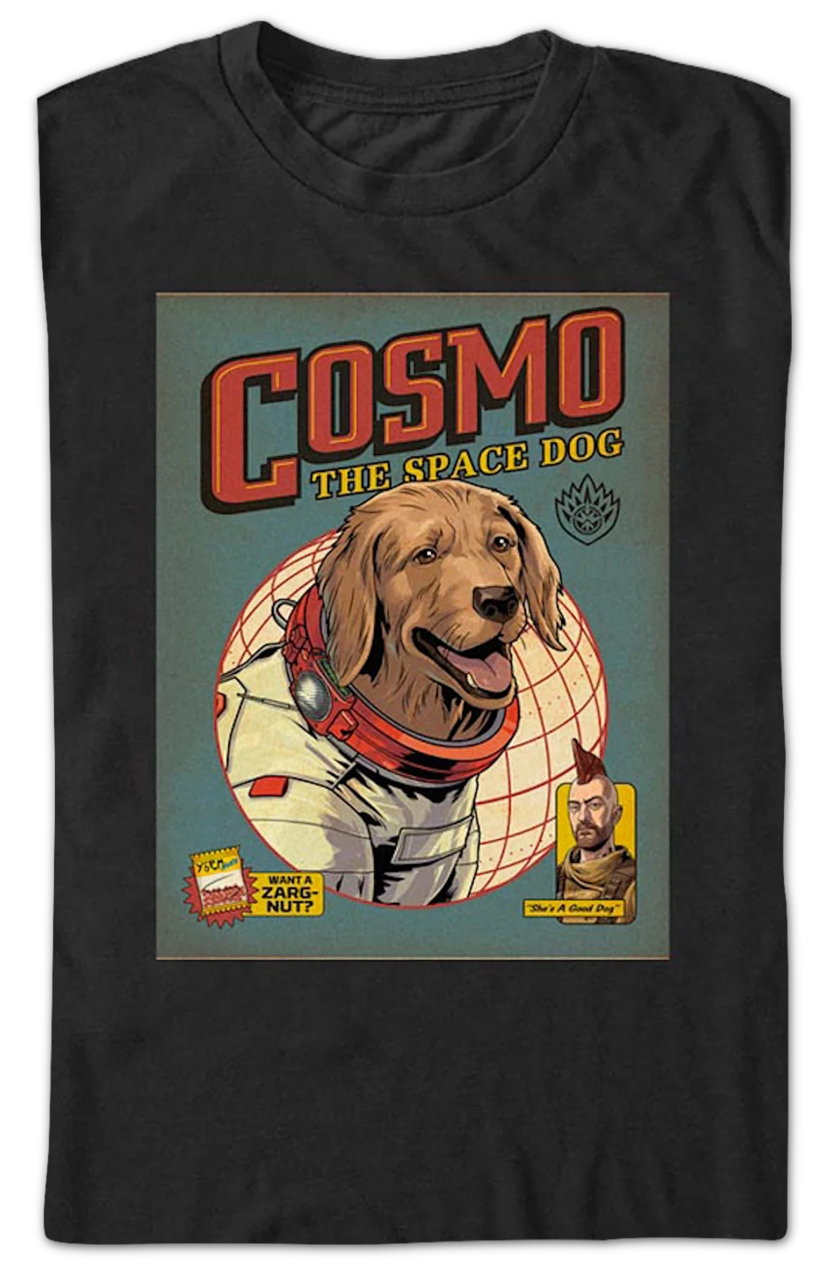 Cosmo The Space Dog Comic Book Cover Guardians Of The Galaxy T-Shirt - Image 2
