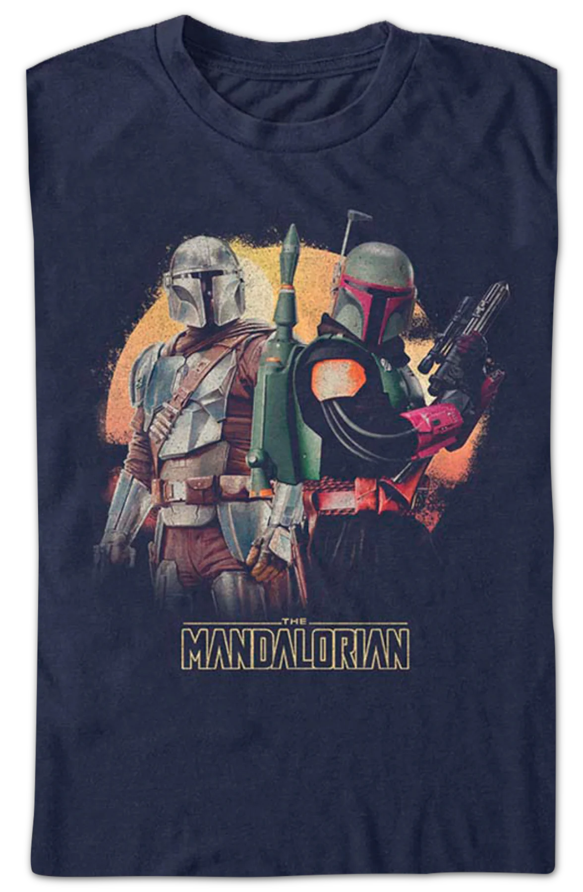 Din Djarin And Boba Fett The Mandalorian Star Wars T-Shirt - Image 2