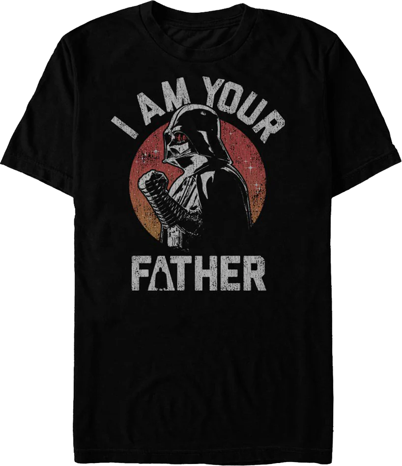 Distressed Darth Vader I Am Your Father Star Wars T-Shirt