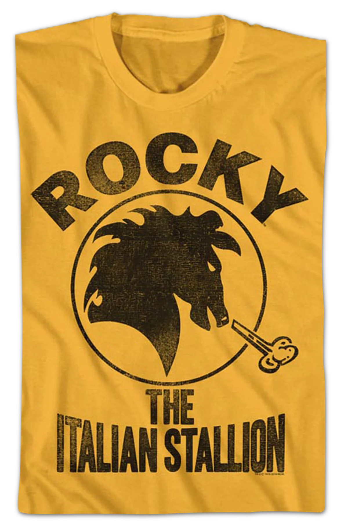 Distressed Italian Stallion Logo Rocky T-Shirt - Image 2