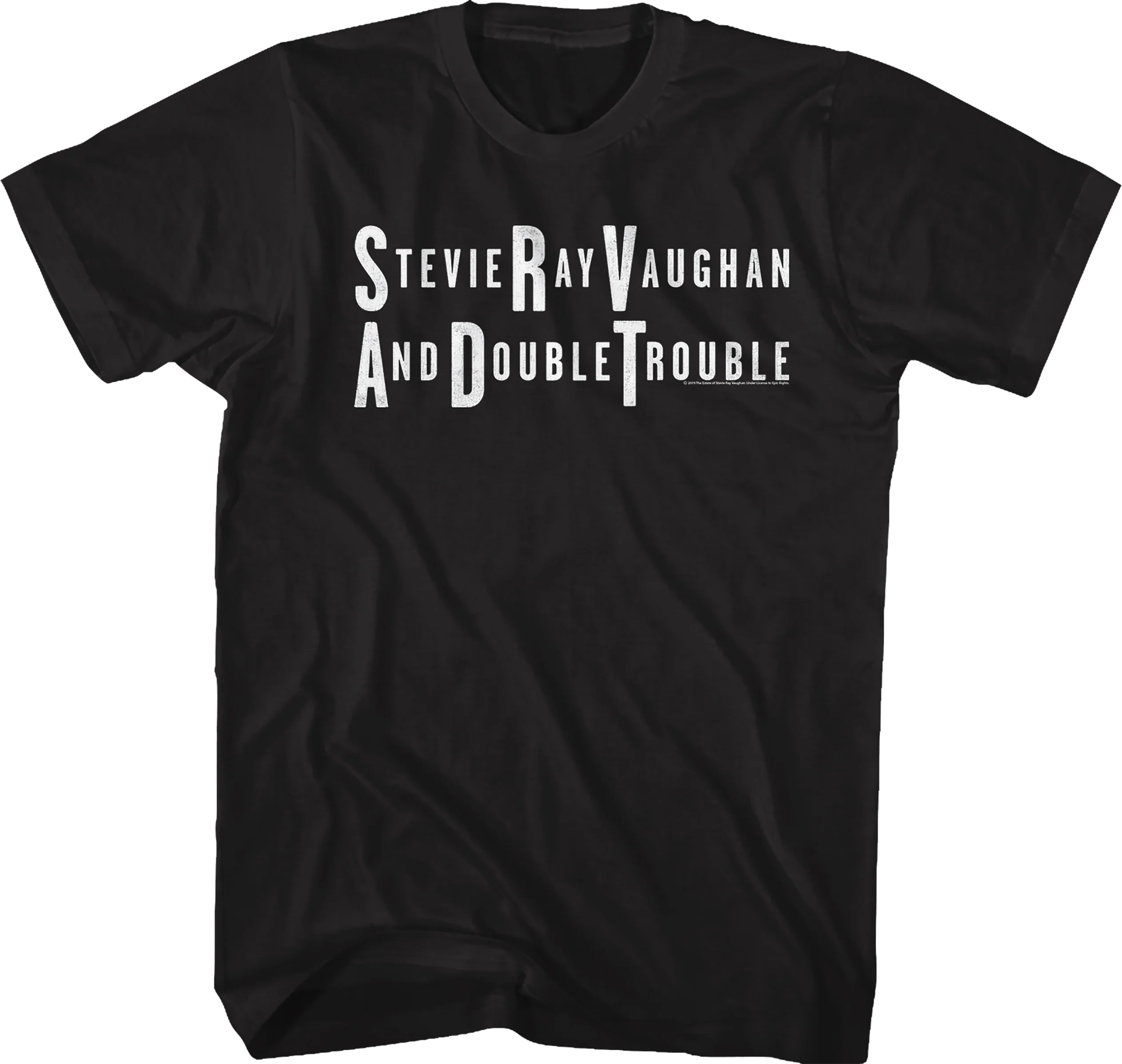 Distressed Logo Stevie Ray Vaughan And Double Trouble T-Shirt