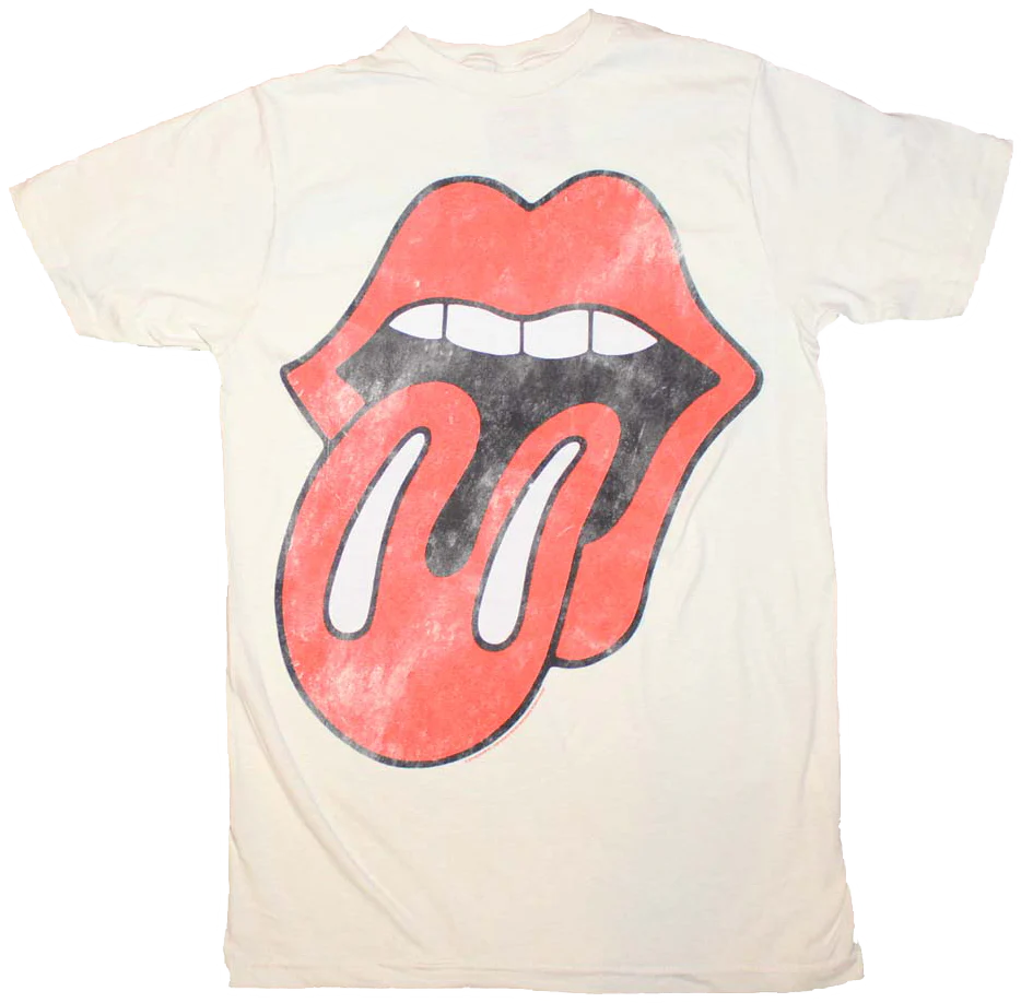 Distressed Tongue Rolling Stones T-Shirt