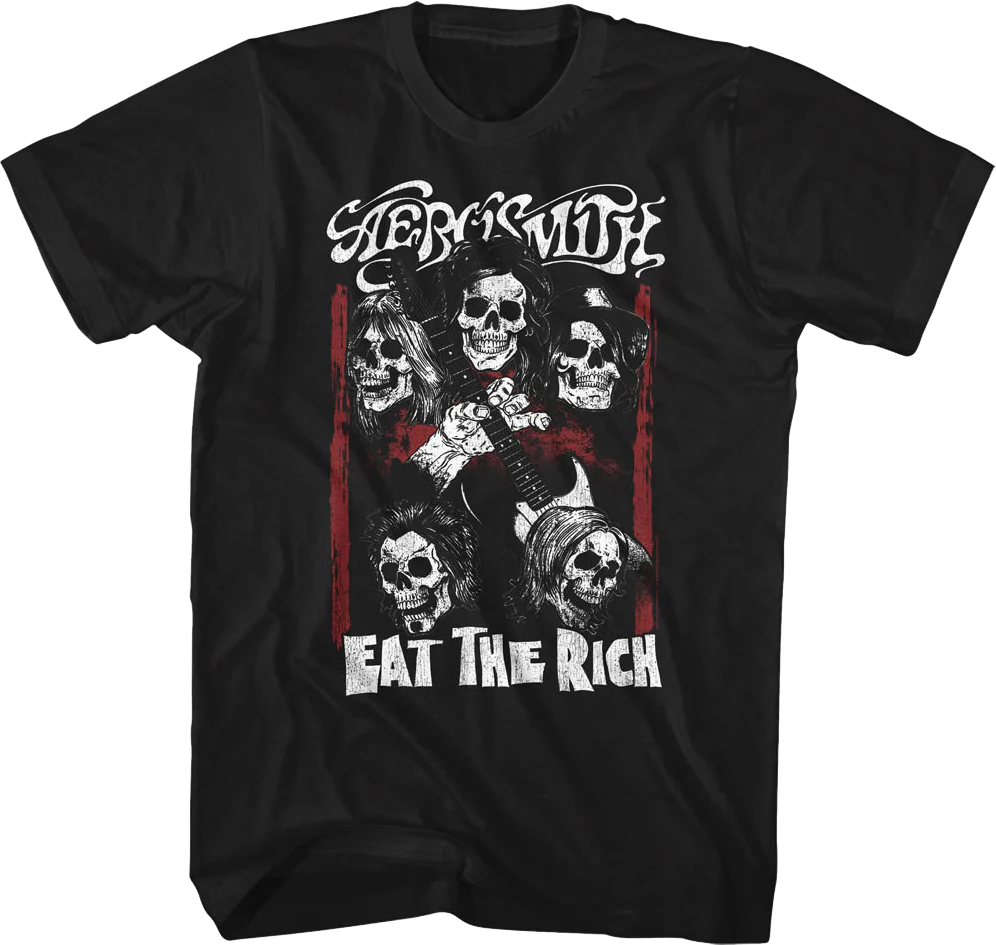 Eat The Rich Skulls Aerosmith T-Shirt