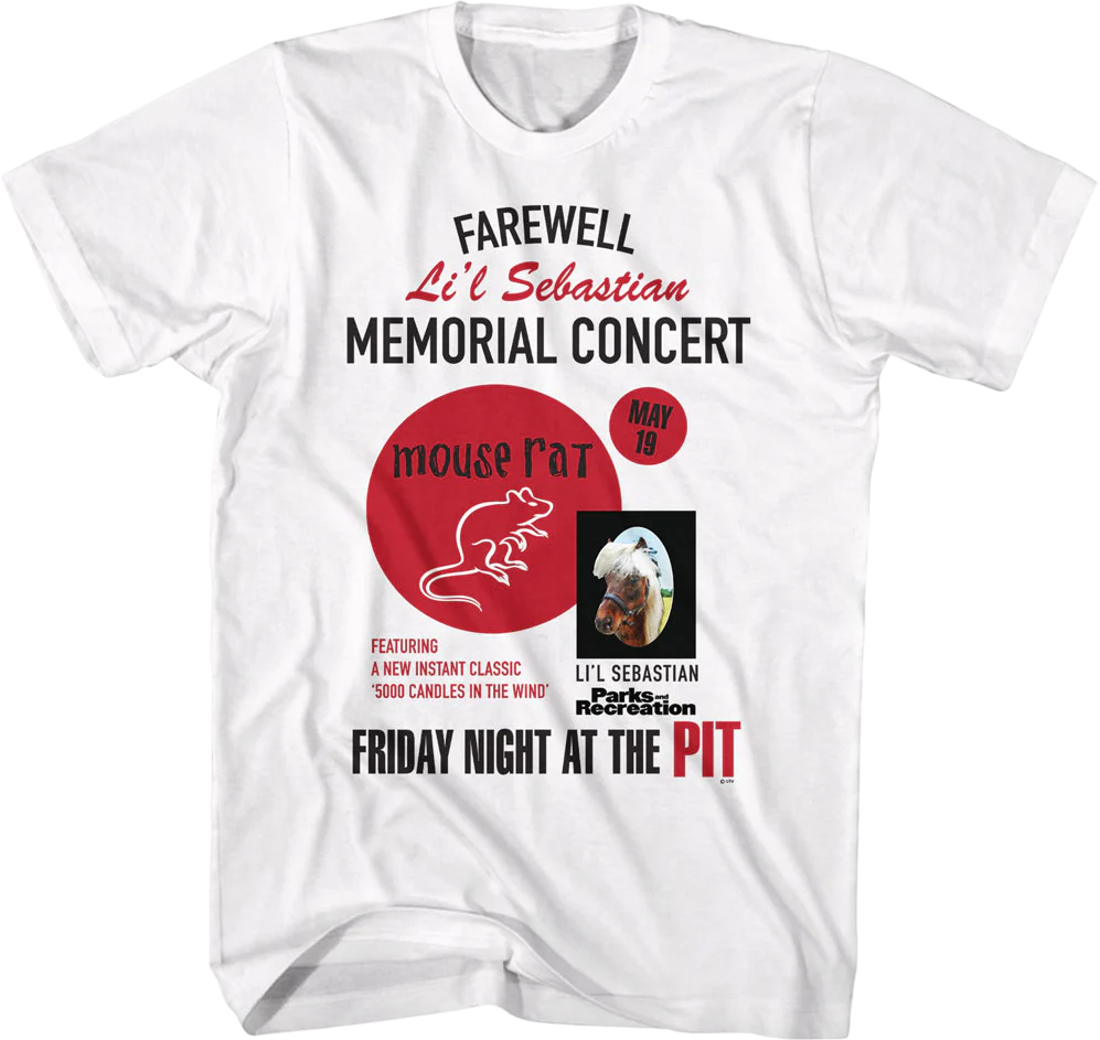 Farewell Li'l Sebastian Memorial Concert Parks and Recreation T-Shirt