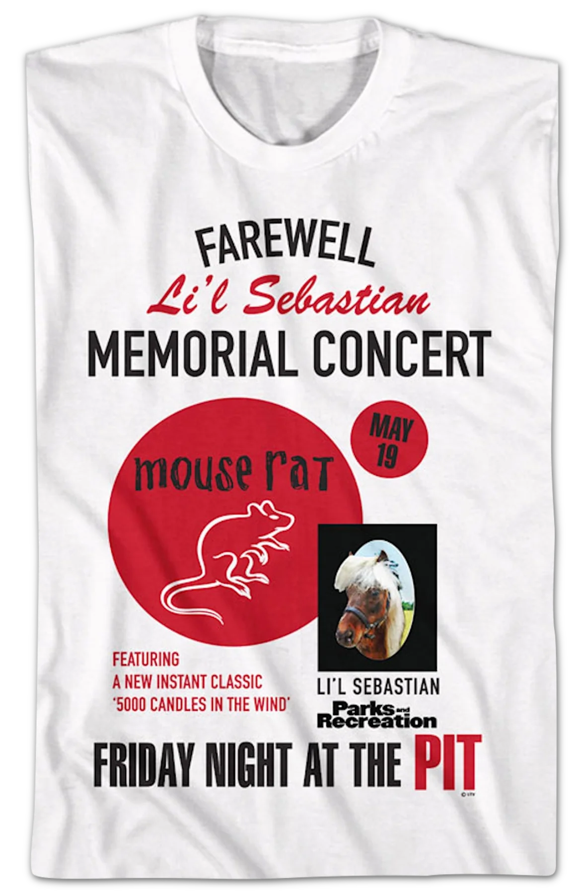 Farewell Li'l Sebastian Memorial Concert Parks and Recreation T-Shirt - Image 2