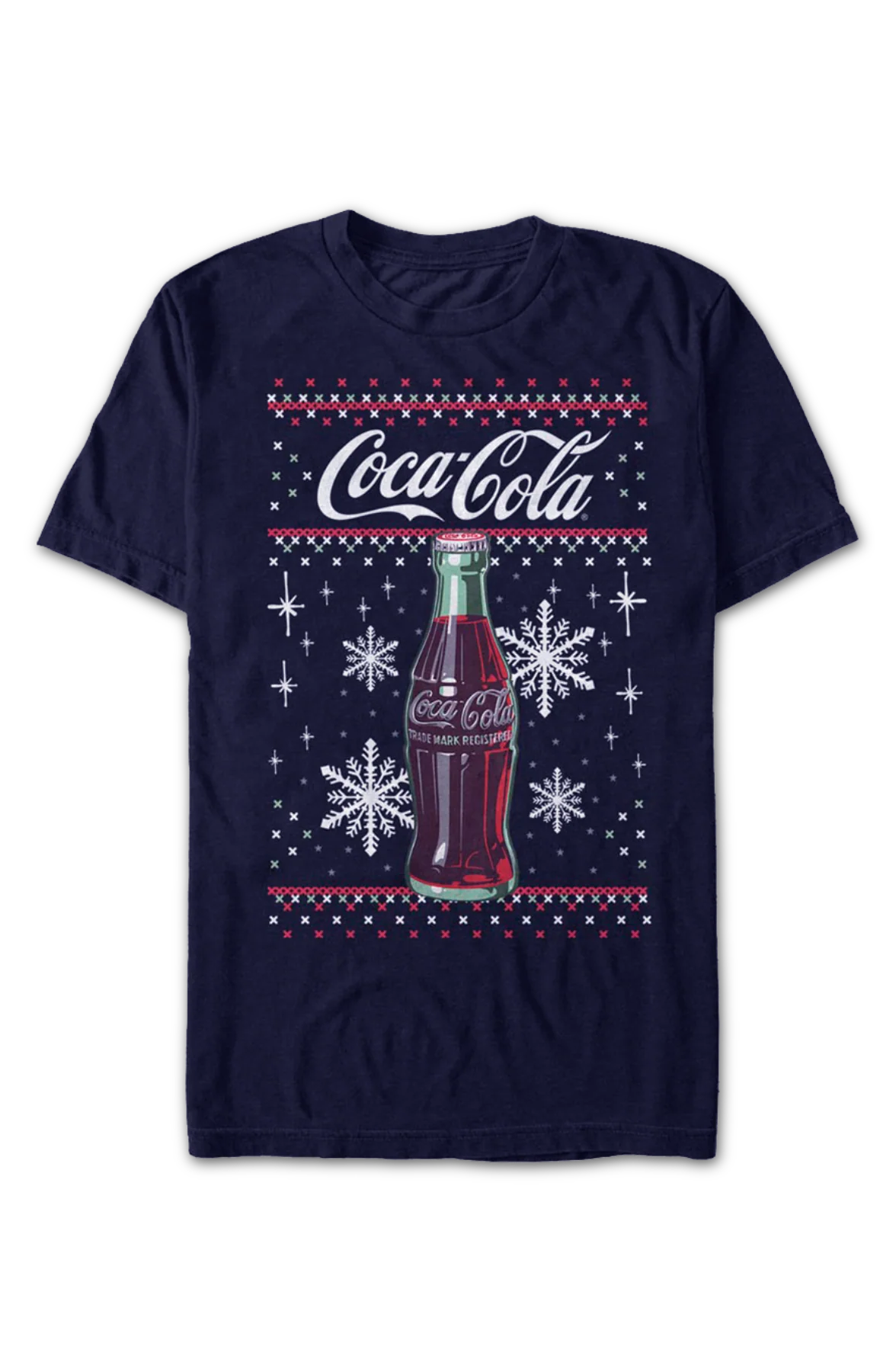 Faux Ugly Christmas Sweater Coca-Cola T-Shirt - Image 2