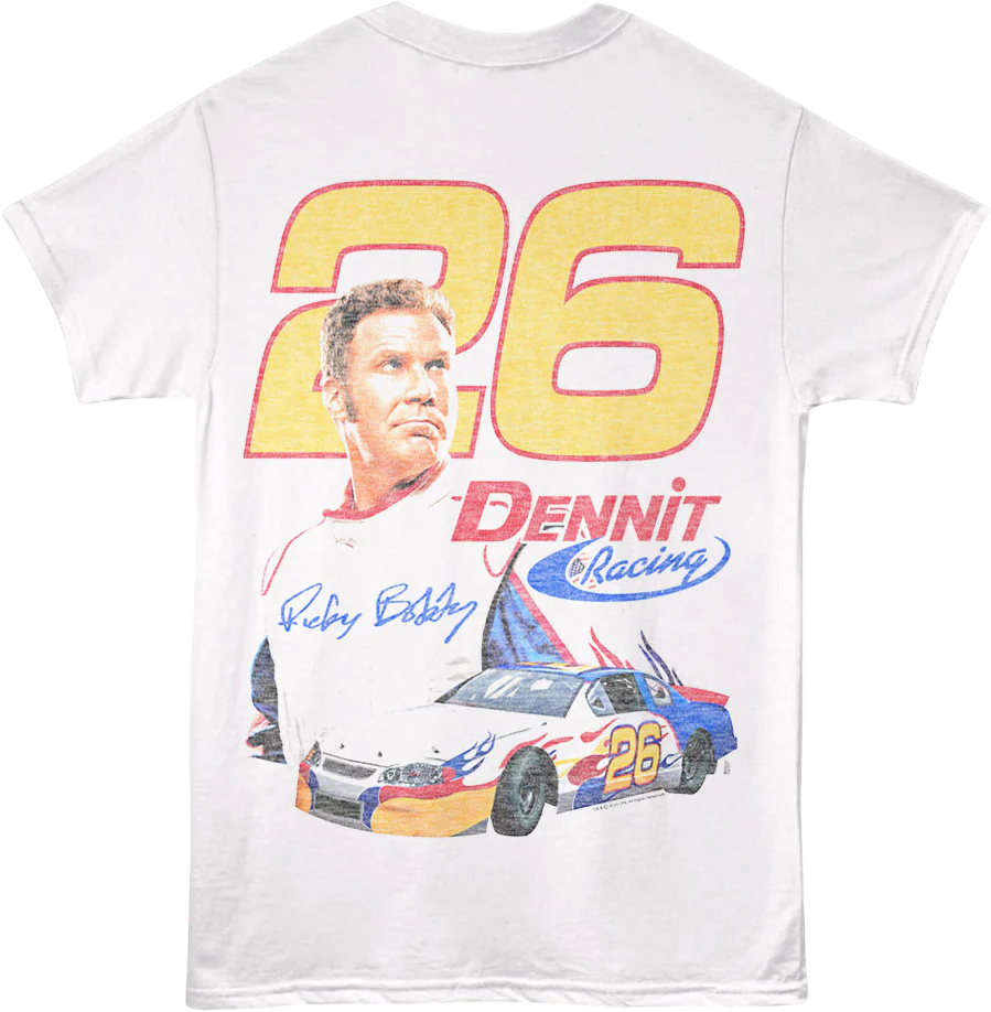 Front & Back Dennit Racing Talladega Nights T-Shirt - Image 3