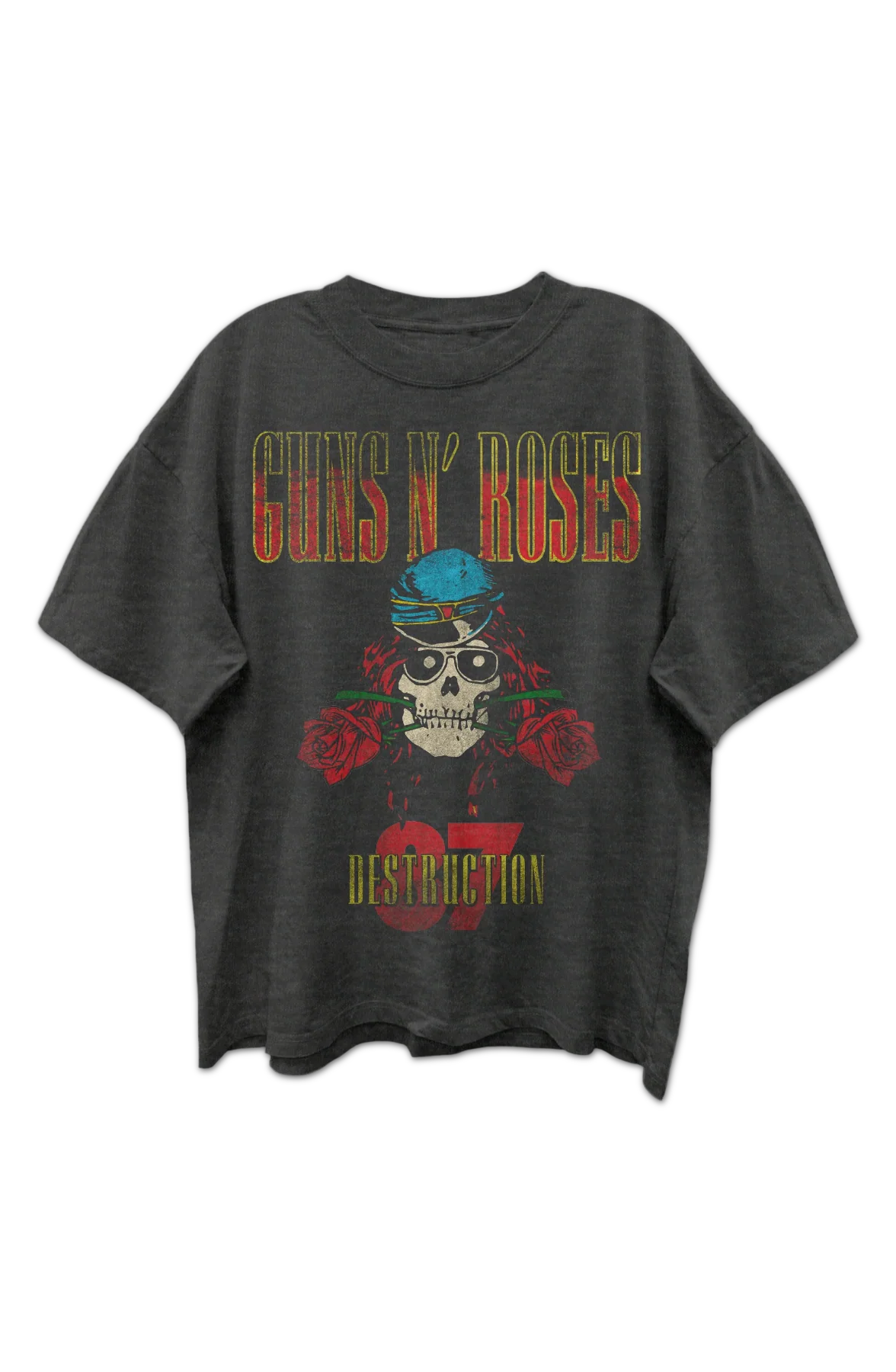 Front & Back UK Tour 1987 Guns N' Roses Oversized T-Shirt - Image 2