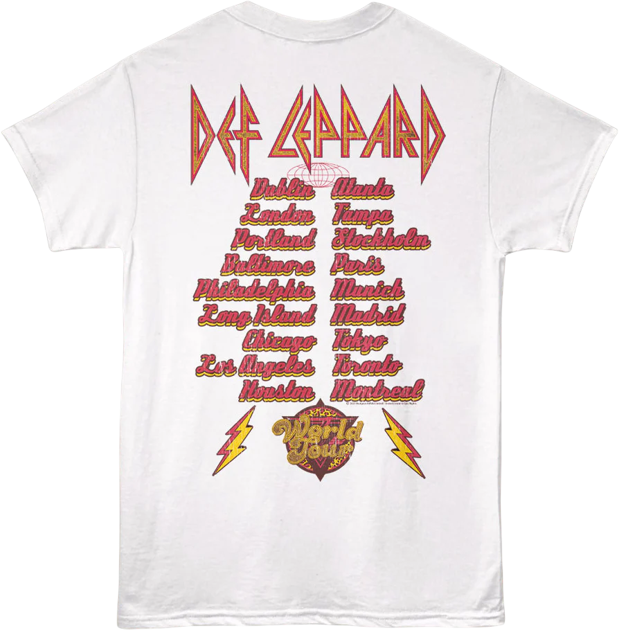 Front & Back World Tour 1987-1988 Def Leppard T-Shirt - Image 3