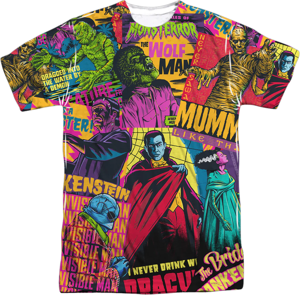 Front Sublimation Universal Monster Mash T-Shirt