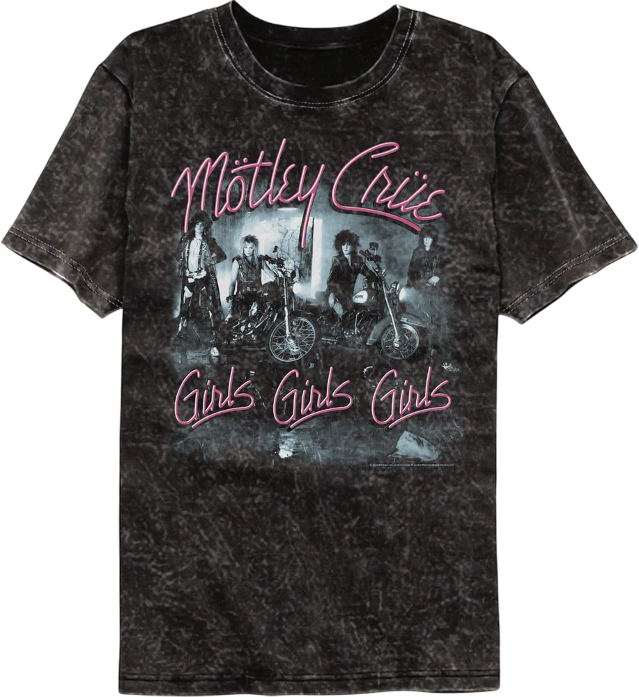 Girls Girls Girls Motley Crue Mineral Wash T-Shirt