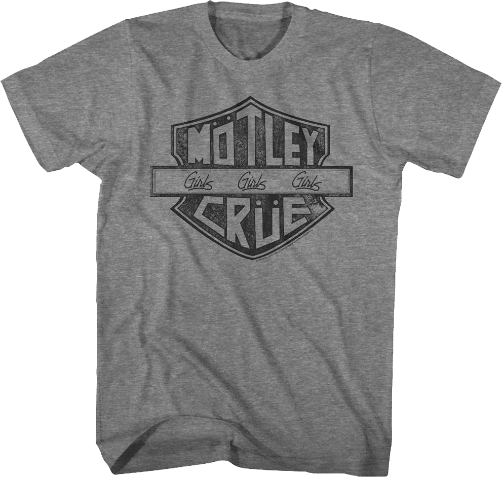 Girls Girls Girls Motorcycle Logo Motley Crue T-Shirt