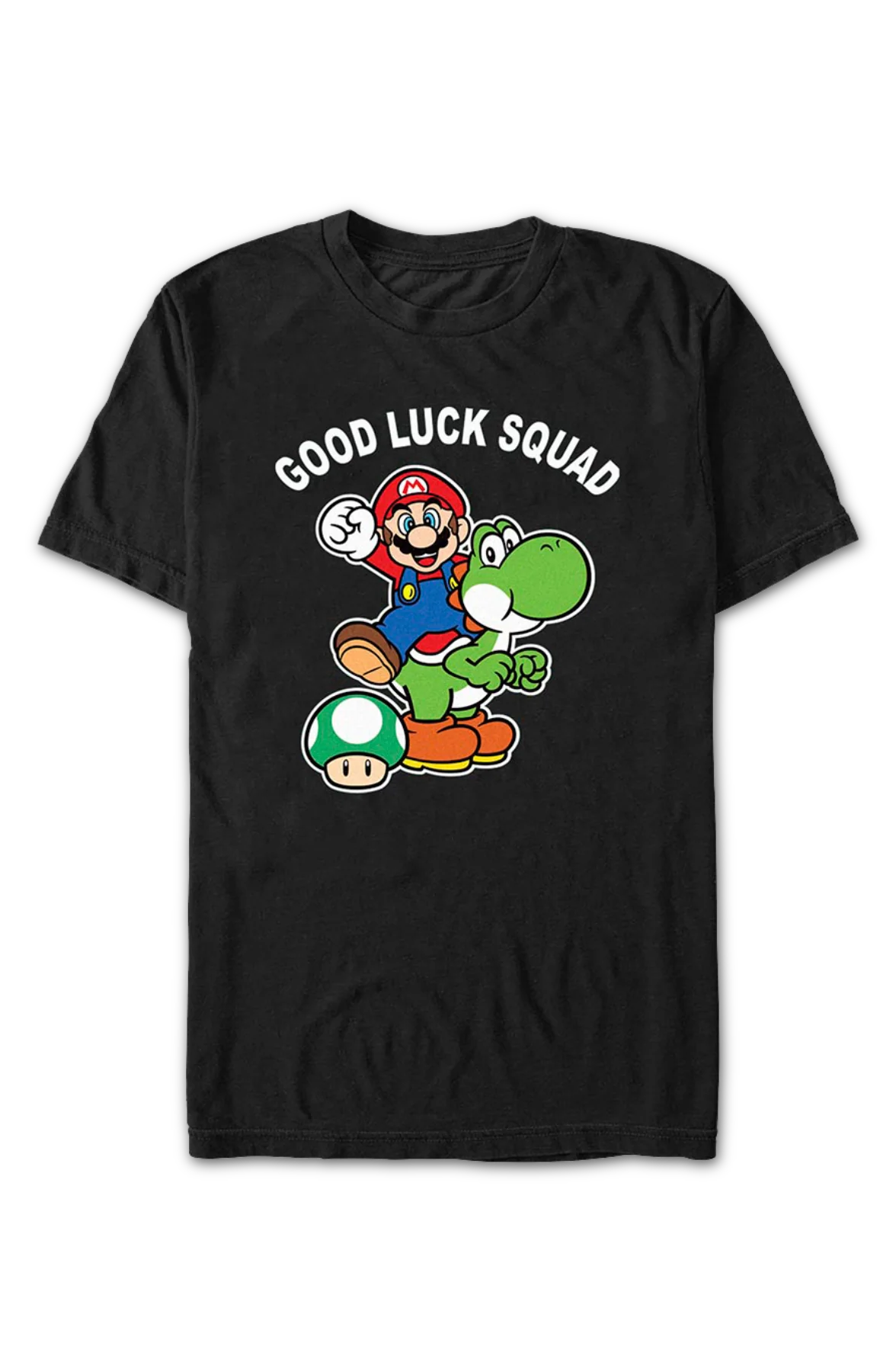 Good Luck Squad Super Mario Bros. Nintendo T-Shirt - Image 2