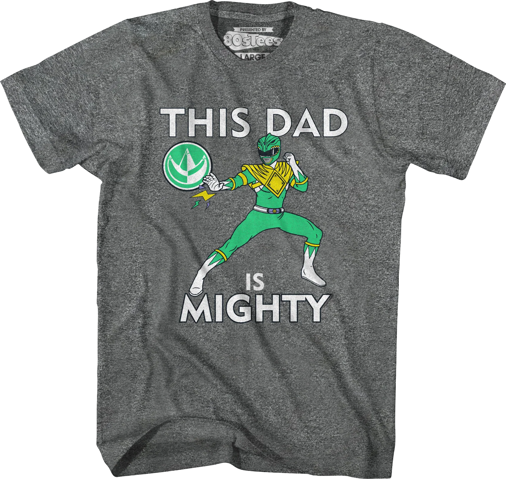 Green Ranger This Dad Mighty Morphin Power Rangers T-Shirt - Image 7