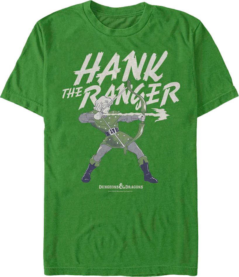 Hank The Ranger Action Pose Dungeons & Dragons T-Shirt