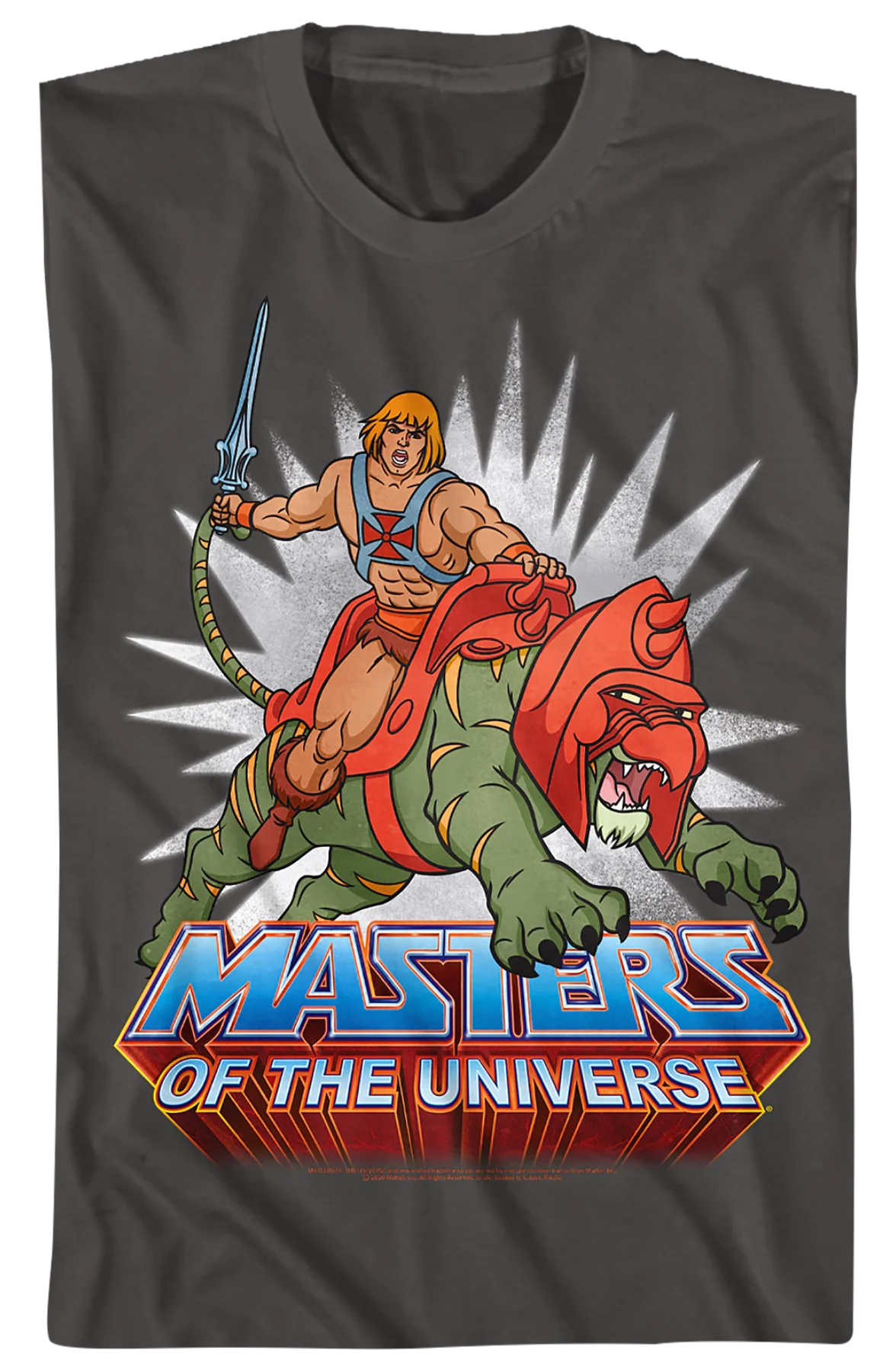 He-Man Rides Into Battle Masters of the Universe T-Shirt - Image 2
