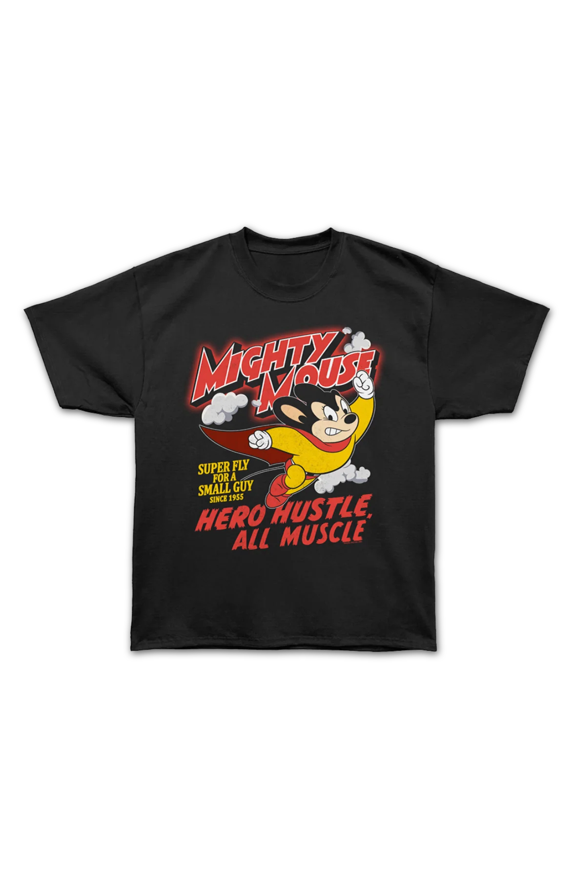 Hero Hustle All Muscle Mighty Mouse Oversized T-Shirt - Image 2
