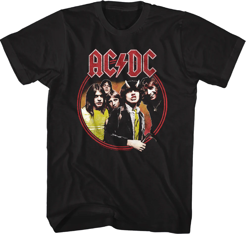 Highway To Hell Circle ACDC T-Shirt