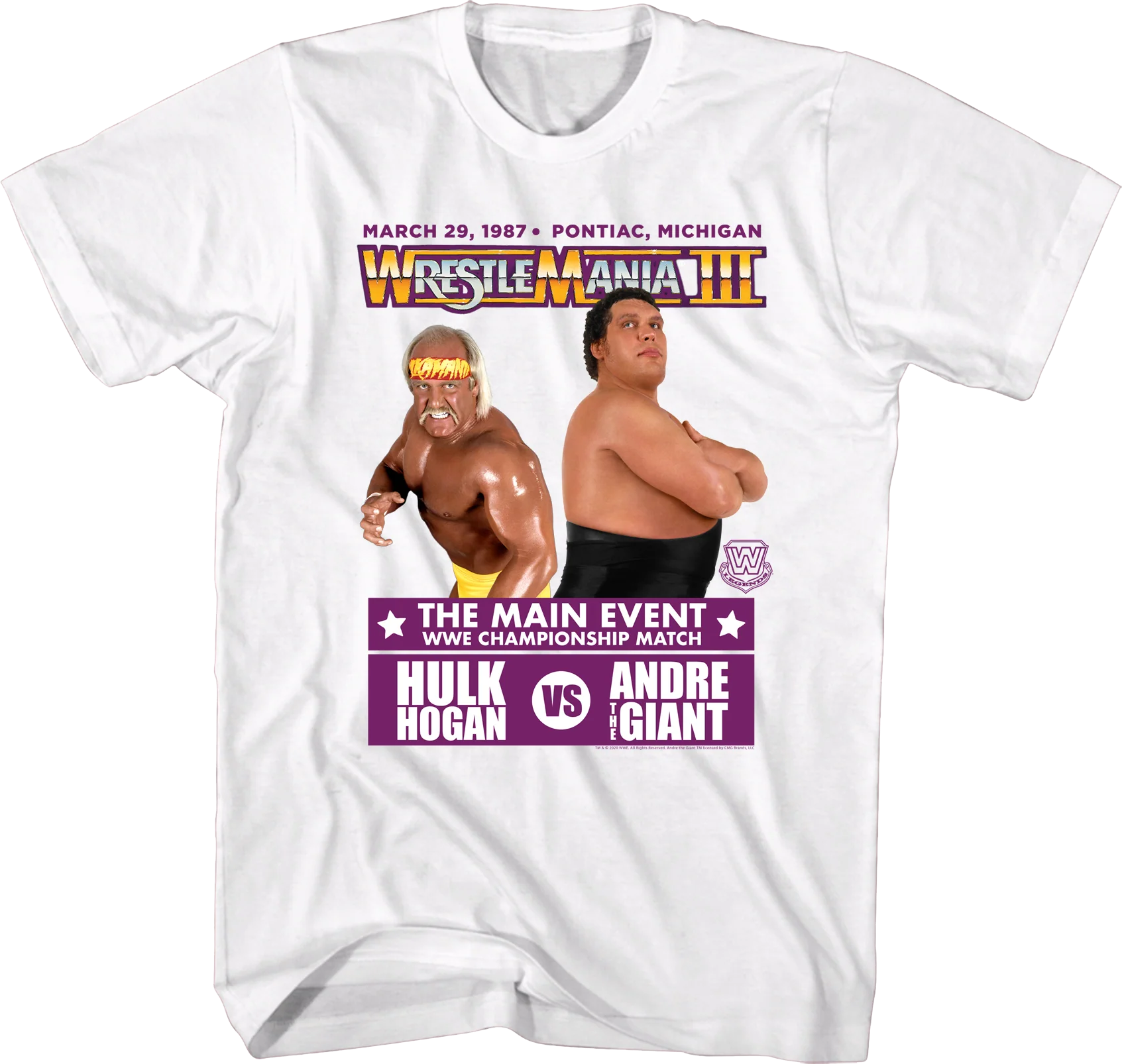 Hulk Hogan vs Andre The Giant WrestleMania III T-Shirt