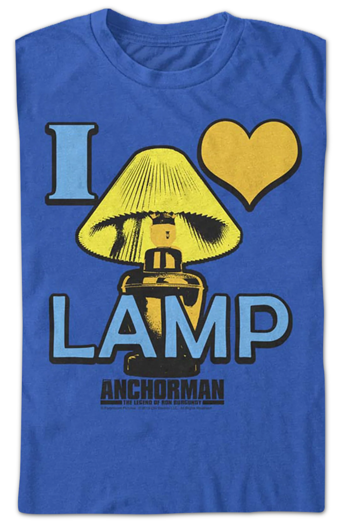 I Love Lamp Anchorman The Legend of Ron Burgundy T-Shirt - Image 2