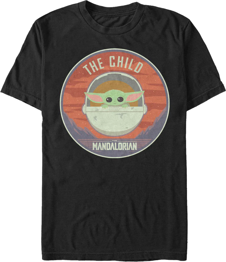Illustrated Child Star Wars The Mandalorian T-Shirt