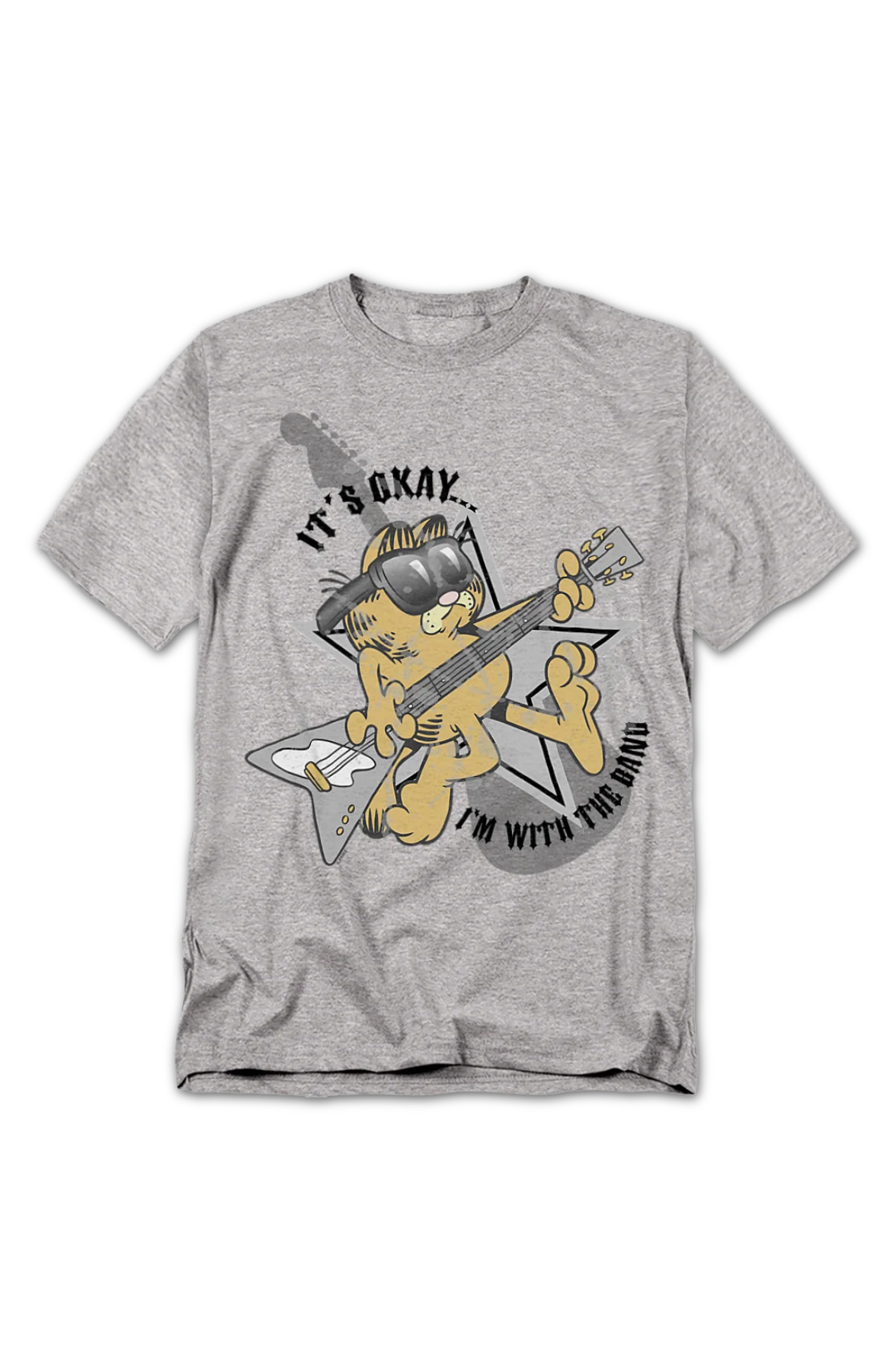 It's Okay...I'm With The Band Garfield T-Shirt - Image 2