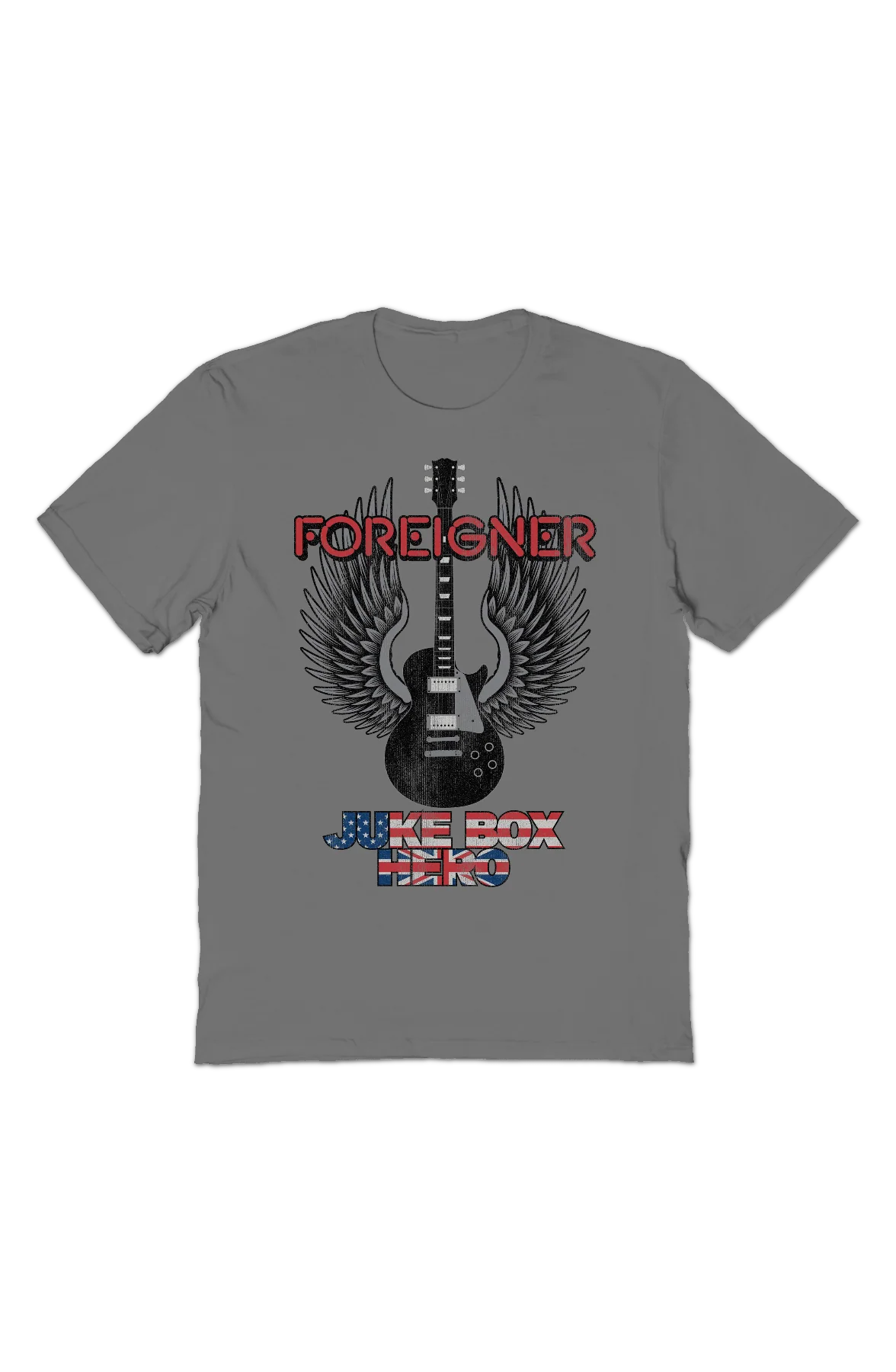 Juke Box Hero Winged Guitar Foreigner T-Shirt - Image 2
