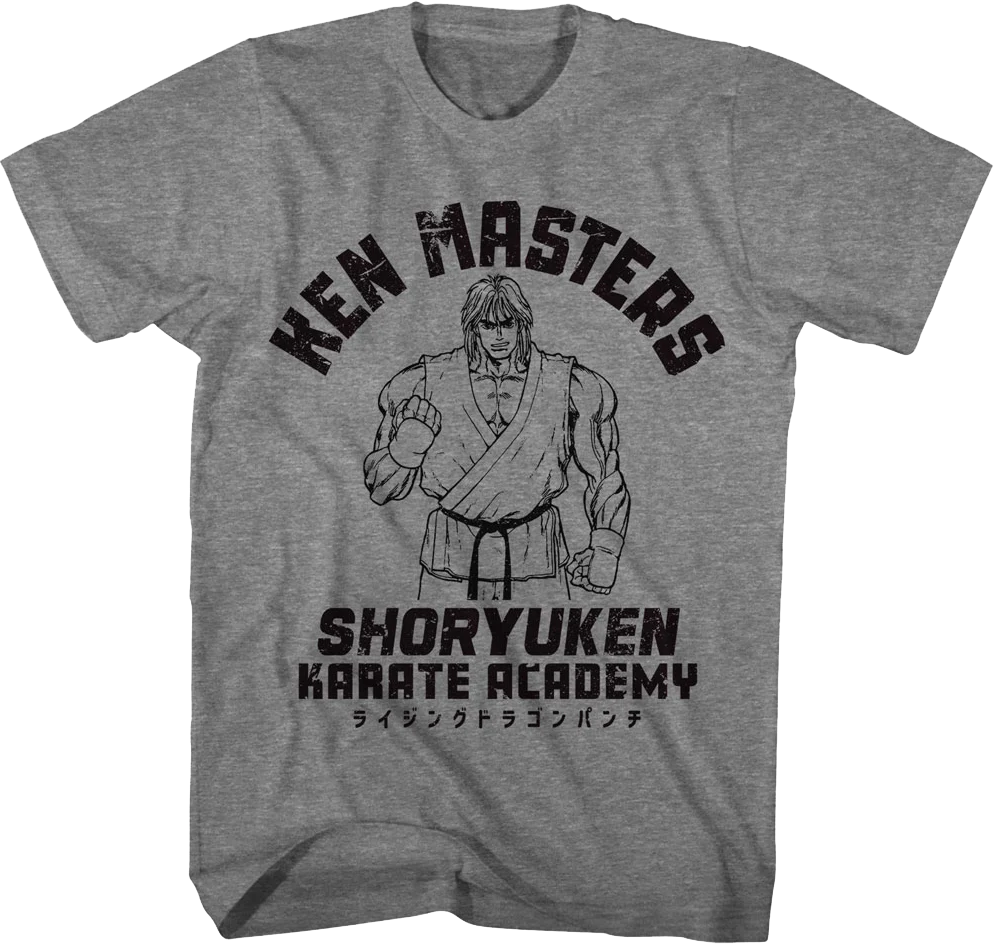 Ken Masters Shoryuken Karate Academy Street Fighter T-Shirt