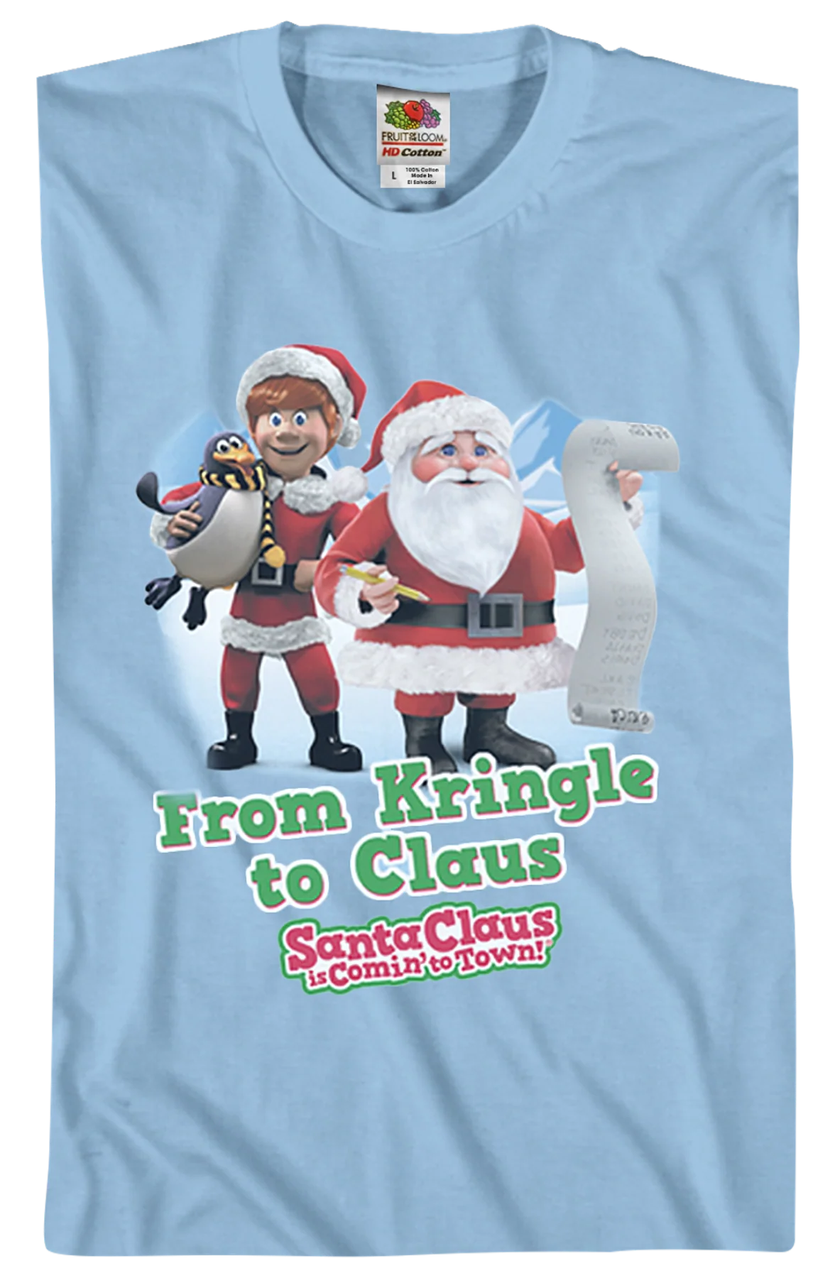 Kringle Santa Claus Is Comin' To Town T-Shirt - Image 2